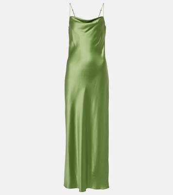 Shiny Statement silk charmeuse maxi dress | Dorothee Schumacher
