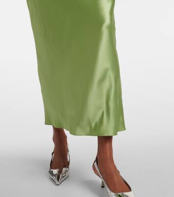Shiny Statement silk charmeuse maxi dress | Dorothee Schumacher