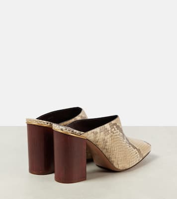 Ambre snake-effect leather mules | Chloé