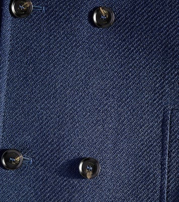 Web Stripe logo wool-blend coat | Gucci Kids