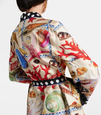 Bedrucktes Hemd Capri aus Seidensatin | Dolce&Gabbana