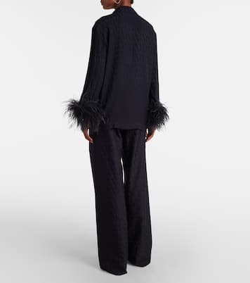 Hemd Toile Iconographe aus Seide mit Federn | Valentino