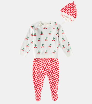 Baby Set Cherry aus Pullover, Hose und Mütze | Bobo Choses