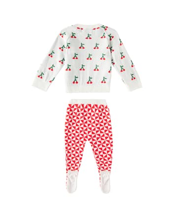 Baby Set Cherry aus Pullover, Hose und Mütze | Bobo Choses