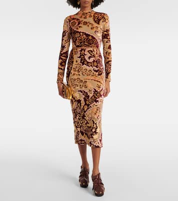 Cropped-Top aus Tüll und Samt | Etro