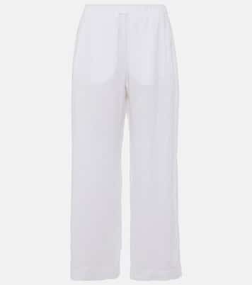 Lola linen wide-leg pants | Velvet