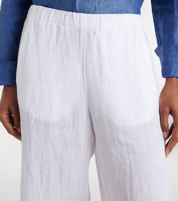 Lola linen wide-leg pants | Velvet