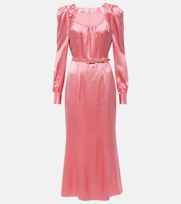 Abito midi in raso di seta | Alessandra Rich