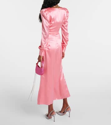 Abito midi in raso di seta | Alessandra Rich