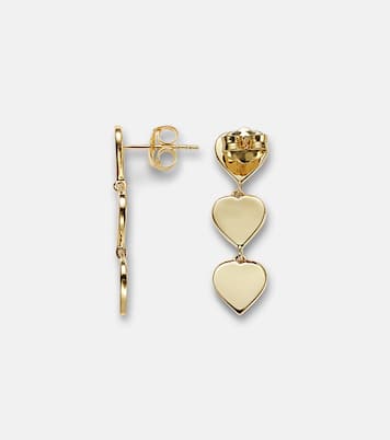 Orecchini Pure Three Heart Linear in oro 14kt  | Sydney Evan
