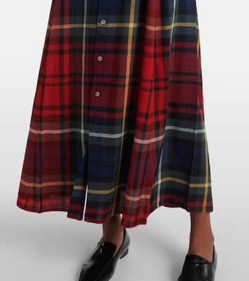 Checked cotton-blend shirt dress | Polo Ralph Lauren