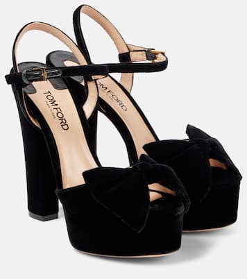 Brigitte 130 velvet platform sandals | Tom Ford