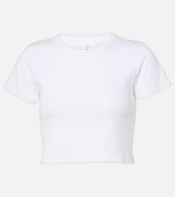 Kelly cropped cotton jersey T-shirt | Leset