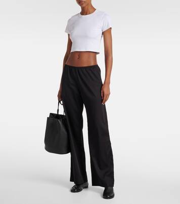 Kelly cropped cotton jersey T-shirt | Leset