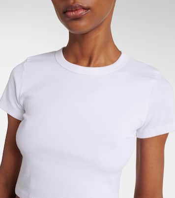 Kelly cropped cotton jersey T-shirt | Leset