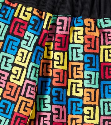 Monogram cotton jersey shorts | Balmain Kids
