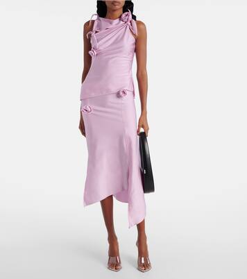 Pantoletten Bianca Glass 95 | Amina Muaddi