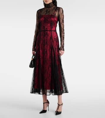 Vestido midi de encaje floral | Dolce&Gabbana