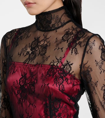 Vestido midi de encaje floral | Dolce&Gabbana