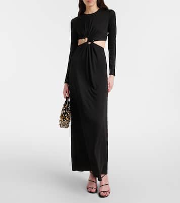 Abito lungo S-Buckle con applicazione | Christopher Esber