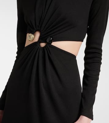 Abito lungo S-Buckle con applicazione | Christopher Esber