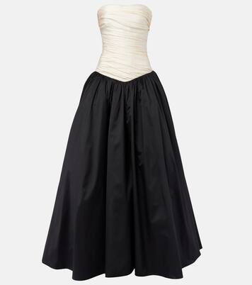 Strapless mikado and taffeta gown | Marmar Halim