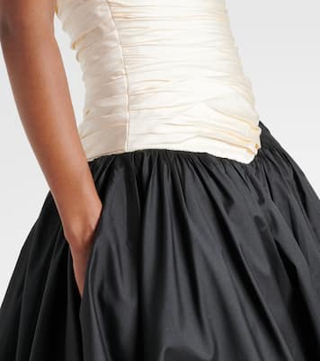 Strapless mikado and taffeta gown | Marmar Halim