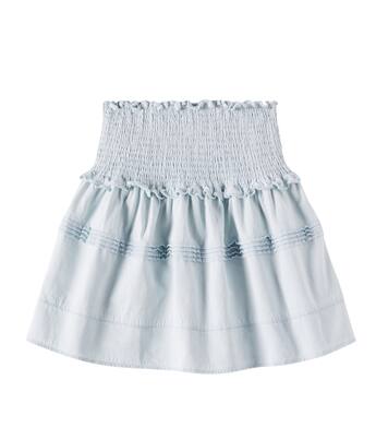 Shirred cotton chambray skirt | Petite Amalie  