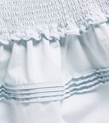 Shirred cotton chambray skirt | Petite Amalie  