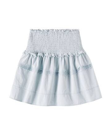 Shirred cotton chambray skirt | Petite Amalie  