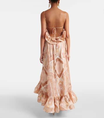 Vestido largo Illuminate de seda estampado | Zimmermann