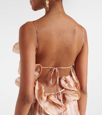 Vestido largo Illuminate de seda estampado | Zimmermann