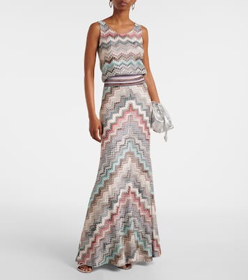 Maxirock aus Häkelstrick | Missoni