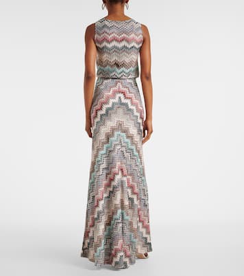 Maxirock aus Häkelstrick | Missoni