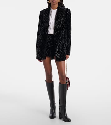 Shorts aus einem Baumwollgemisch mit Kristallen | Gucci