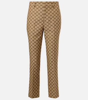 Cotton-blend straight pants | Gucci