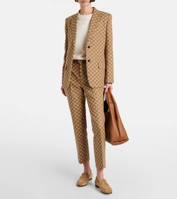 Cotton-blend straight pants | Gucci