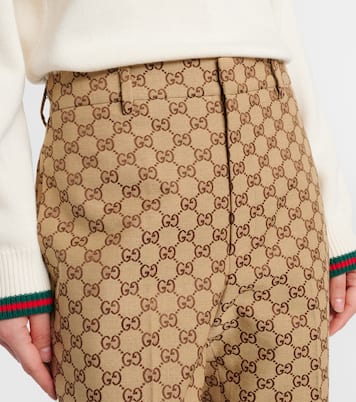 Cotton-blend straight pants | Gucci