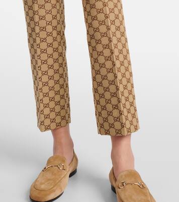 Cotton-blend straight pants | Gucci