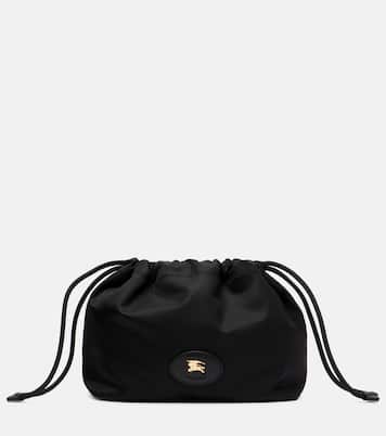 Reversible leather-trimmed pouch | Burberry