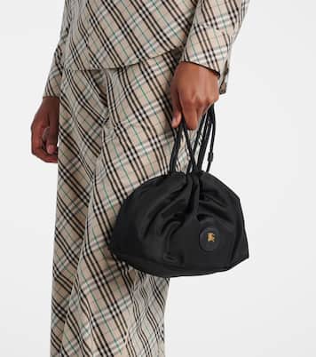 Reversible leather-trimmed pouch | Burberry