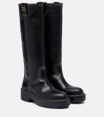 Stiefel aus Leder | Miu Miu