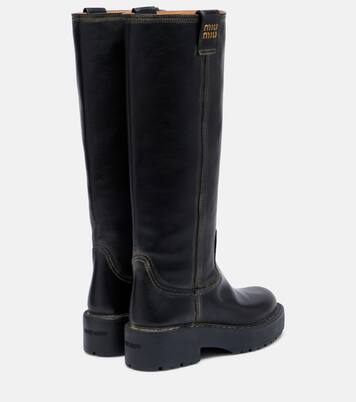 Stiefel aus Leder | Miu Miu