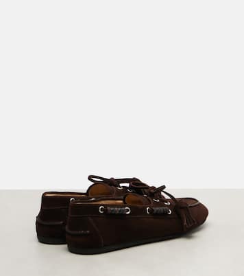 Verzierte Mokassins aus Veloursleder | Miu Miu