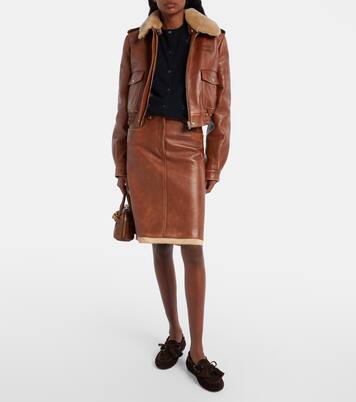 Verzierte Mokassins aus Veloursleder | Miu Miu