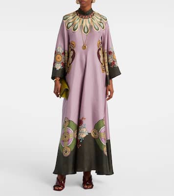 Magnifico printed silk twill kaftan | La DoubleJ