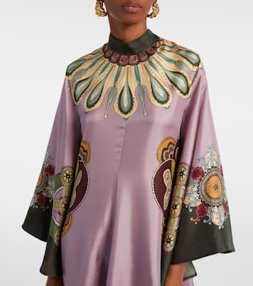 Magnifico printed silk twill kaftan | La DoubleJ