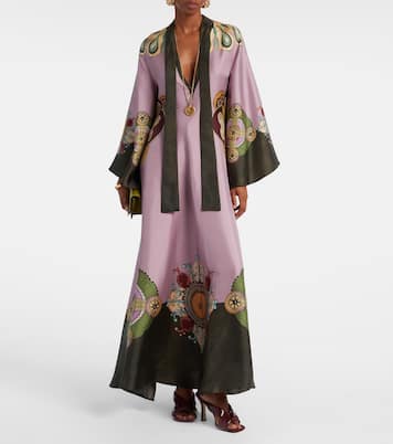 Magnifico printed silk twill kaftan | La DoubleJ