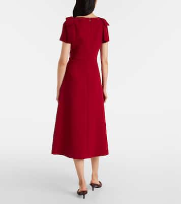 Bow-detail crêpe midi dress | Carolina Herrera