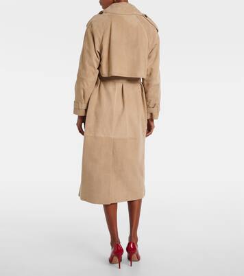 Suede trench coat | Yves Salomon